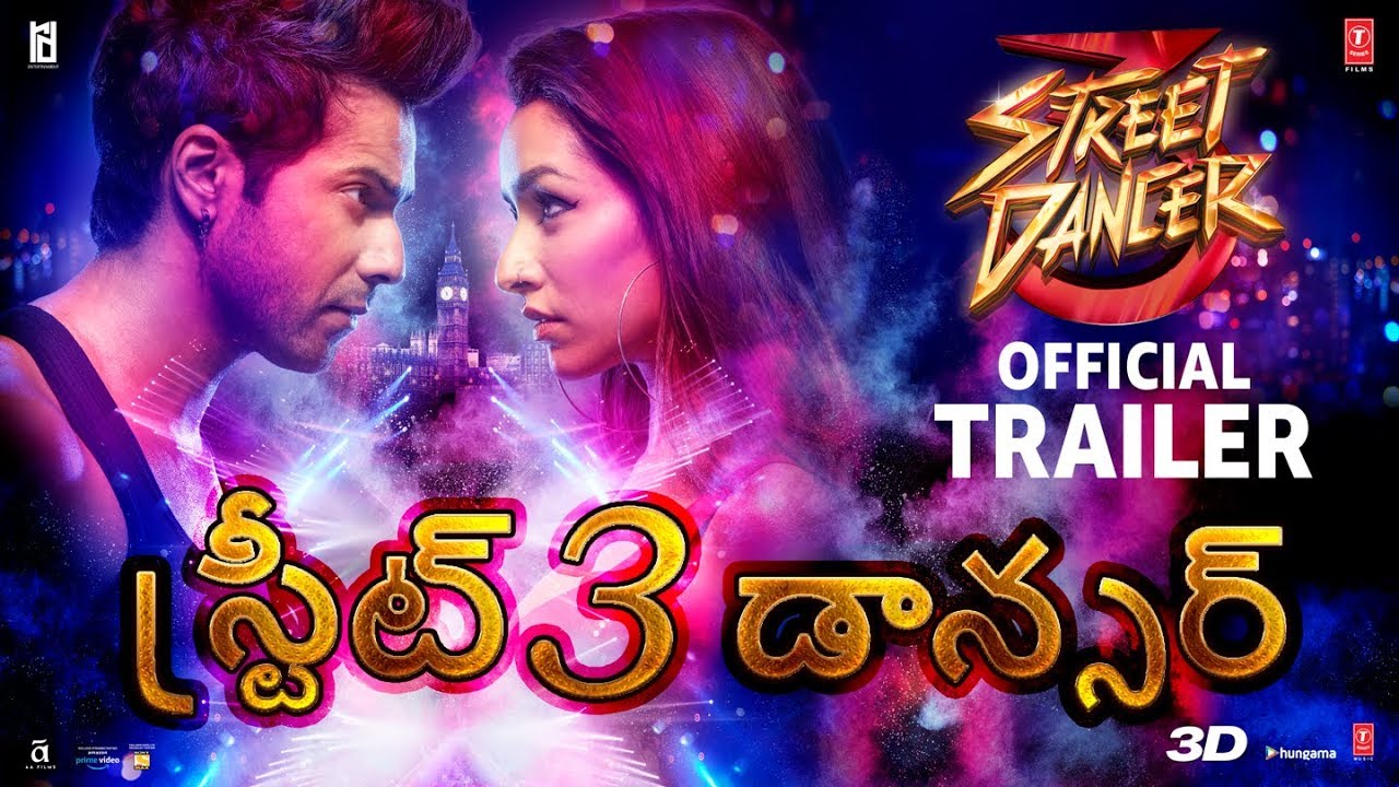 Official Trailer : Street Dancer 3D (Telugu)  | Varun D,Shraddha K,Nora F,Remo D,Prabhu D|Bhushan K