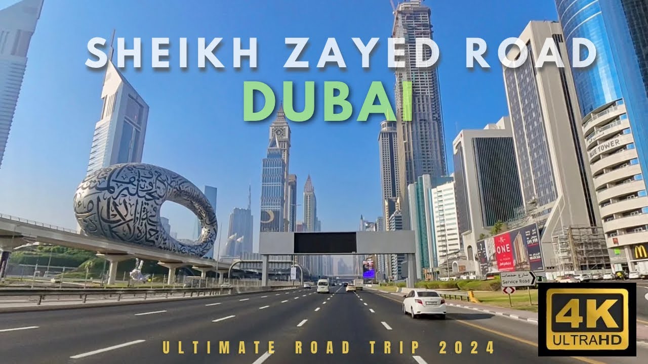Dubai Road Trip to Sheikh Zayed Road UAE 2024 | Dubai 4K HD