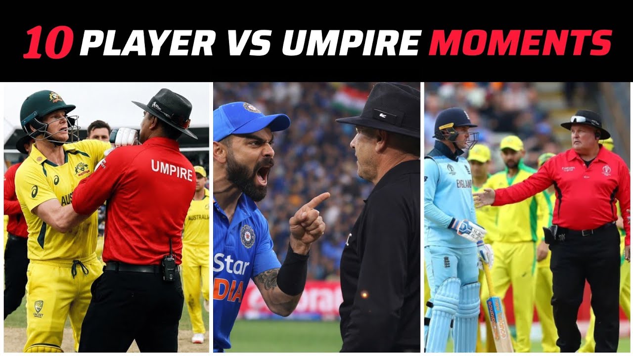 10 Player vs Umpire Most Heated Fights in Cricket