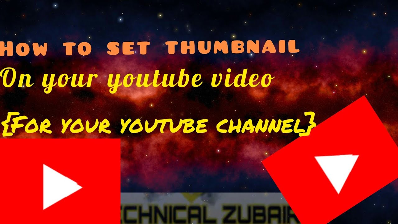 how to set thumbnail on your youtube studio @Technical Zubair