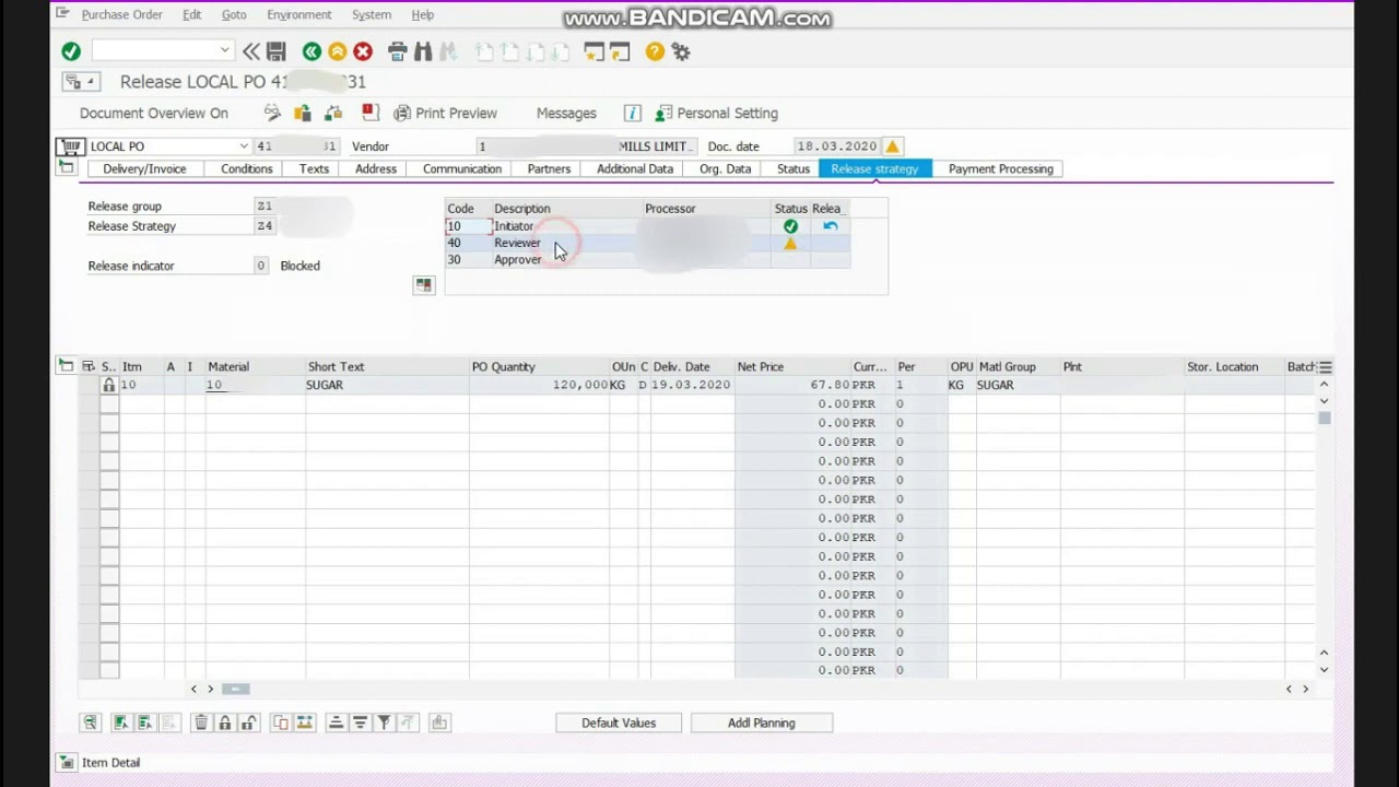 How to release Purchase Order PO in SAP