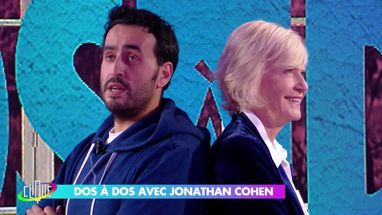 Jonathan Cohen dos à dos avec Catherine Ceylac - Clique - CANAL+