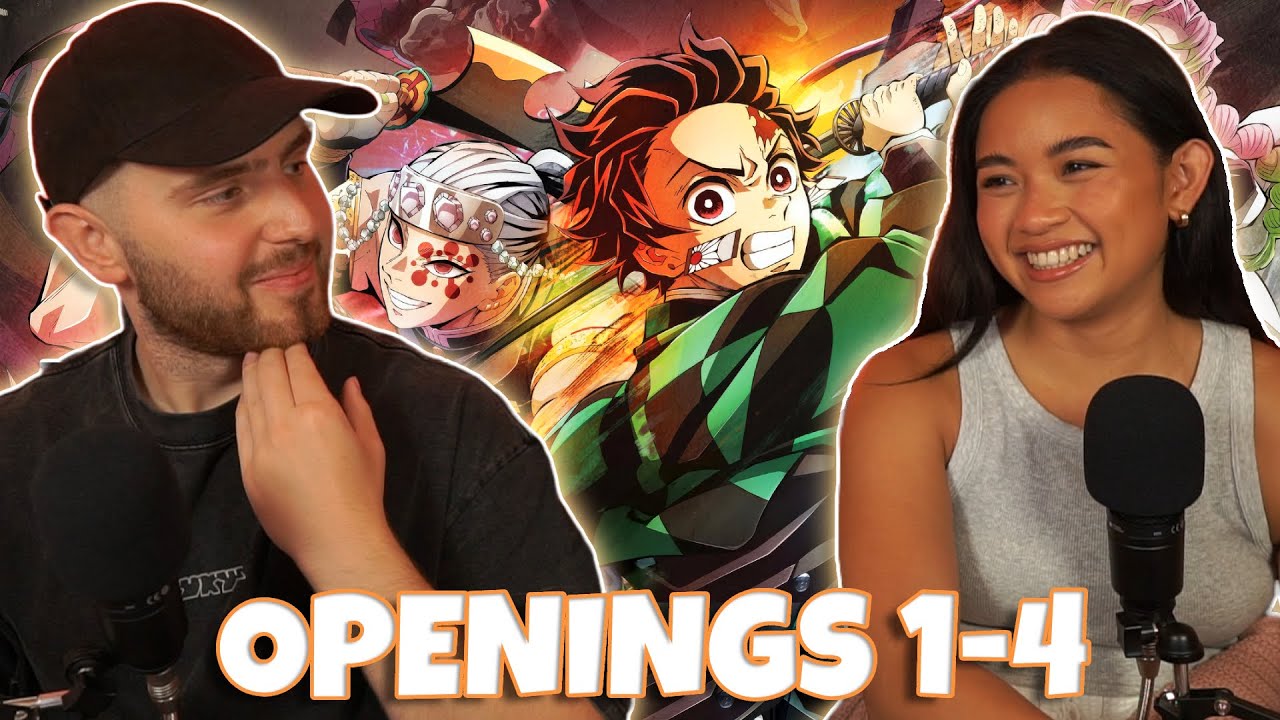 Girlfriend Reacts To All DEMON SLAYER OPENINGS!! (Openings 1-4)