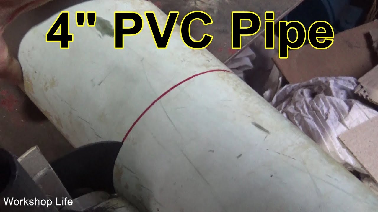 Easy way to cut PVC pipe straight and clean  Cutting PVC with an angle grinder.