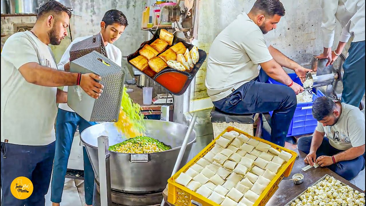 Gujarati Style Paneer Cheese Samosa Bulk Making In Surat l Surat Street Food