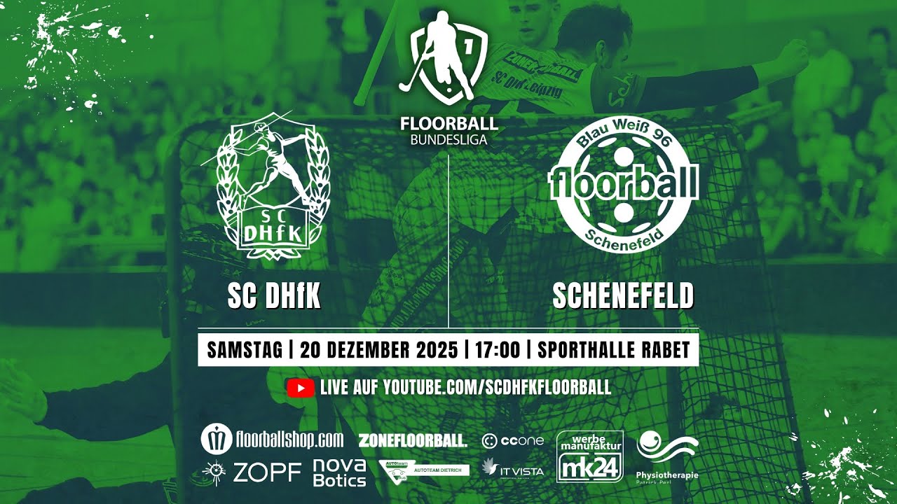 1. Floorball Bundesliga | SC DHfK Leipzig vs. Blau-Weiß 96 Schenefeld | 13. Spieltag