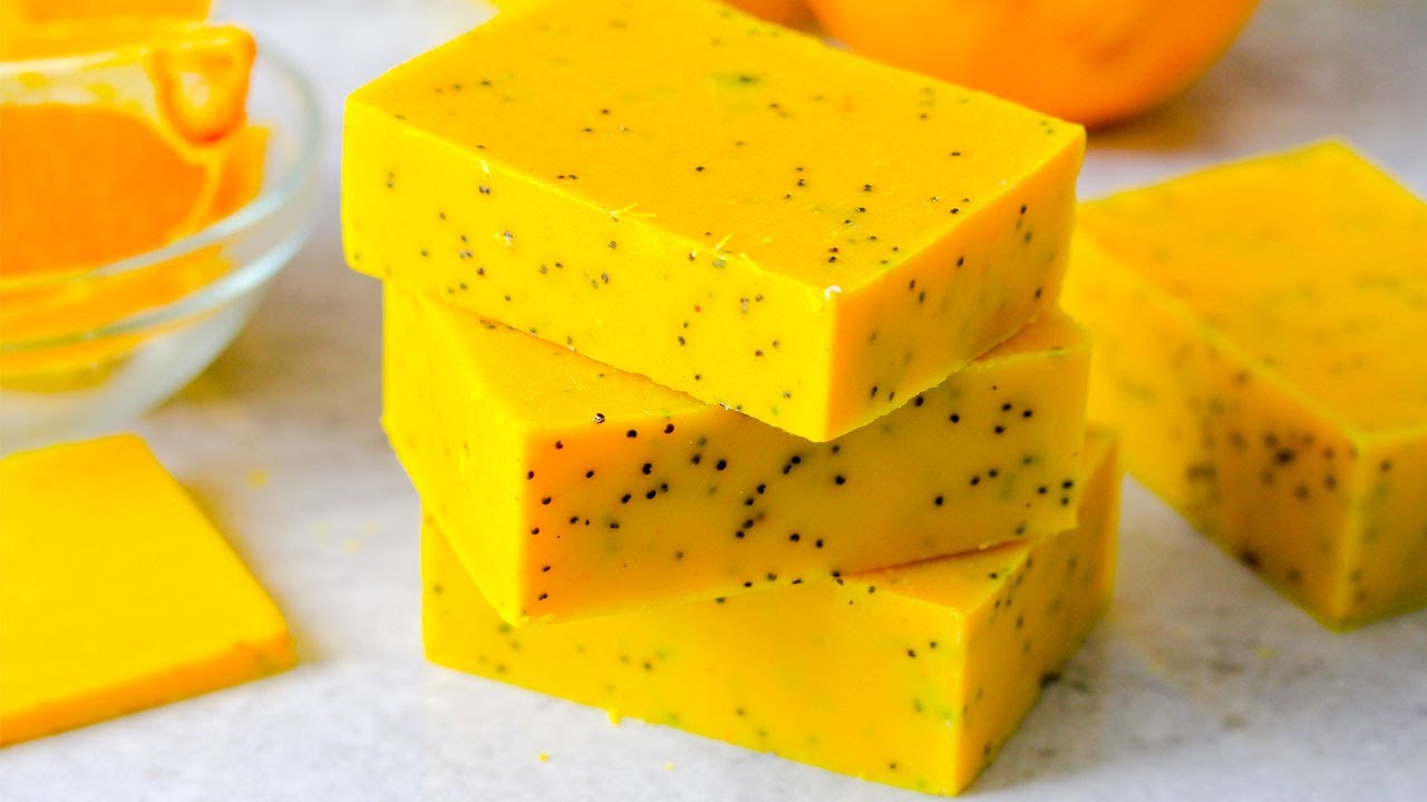 Easiest Orange Poppy Seed Recipe For Beginners/Orange Poppy Seed Cold Process Soap