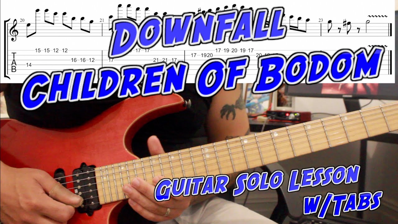 How to play ‘Downfall’ by Children Of Bodom Guitar Solo Lesson w/tabs