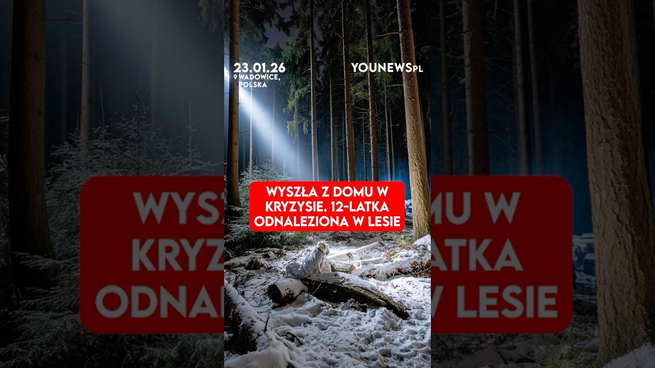 Wyszła z domu w kryzysie. 12-latka odnaleziona w lesie (23.01)