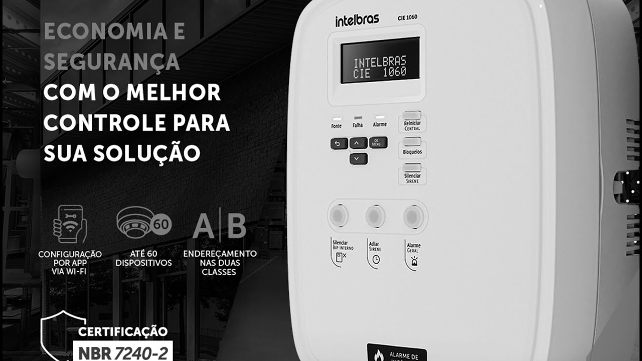 CENTRAL DE ALARME DE INCÊNDIO CIE1060 DA INTELBRAS