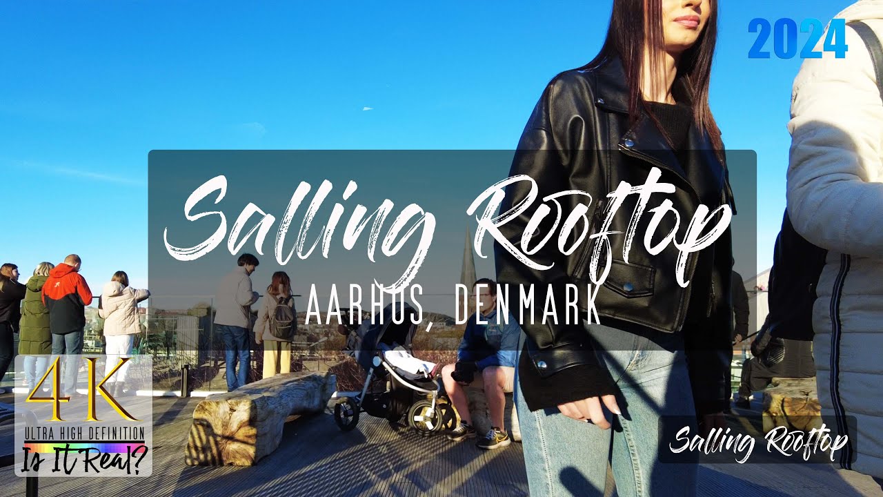 🇩🇰 🏙️Aarhus | Salling Rooftop | Rooftop Walk | Views Of Aarhus | Roof Garden | Cafes | 4K Feb 2024