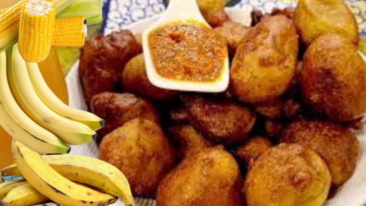 BEIGNET DE BANANE: Comment Je Réalise Mes Beignets De Maïs À La Banane Plantain Et Banane Dessert