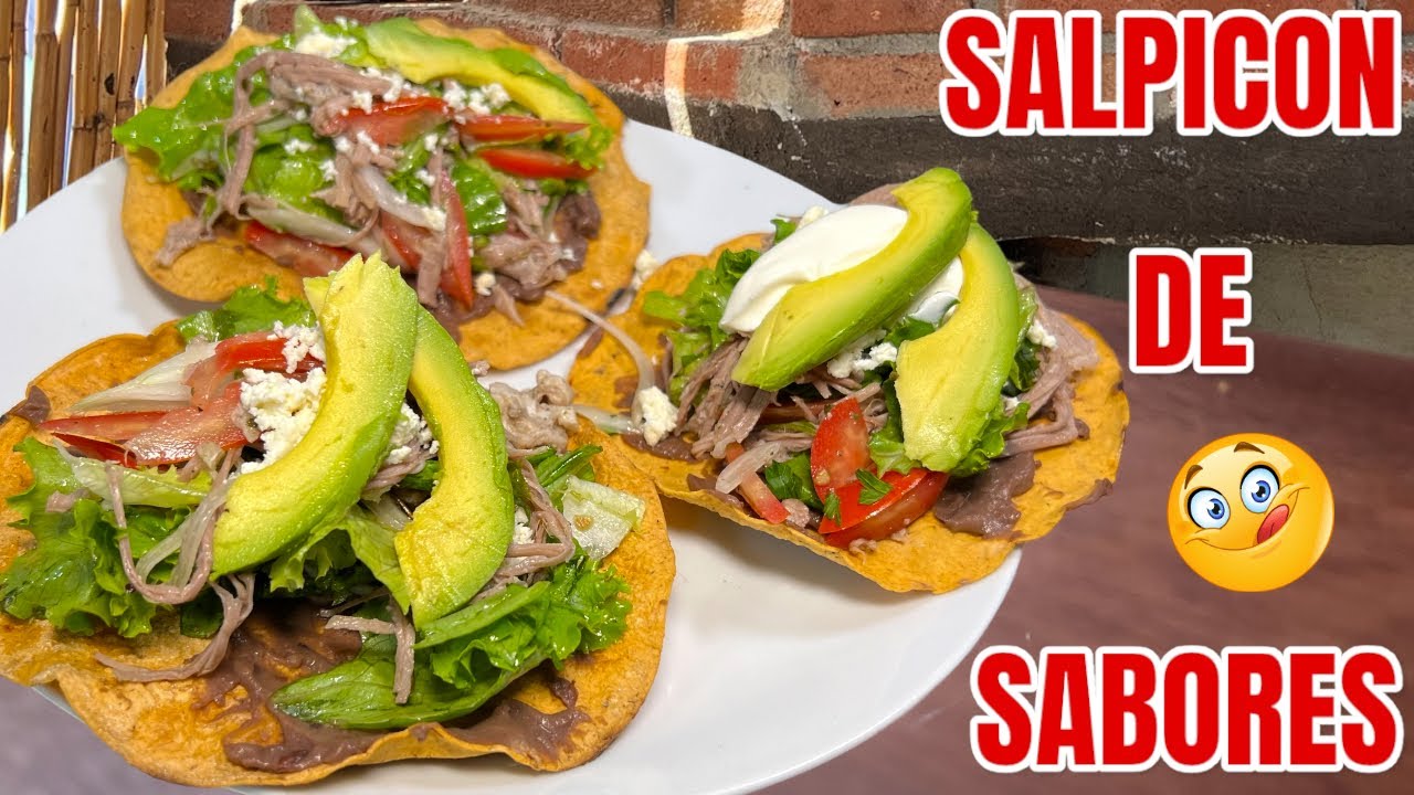EL MÁS DELICIOSO SALPICÓN DE RES en TOSTADAS de CHIPOTLE y ADEREZO al ORÉGANO/ #ConSaborAMexico