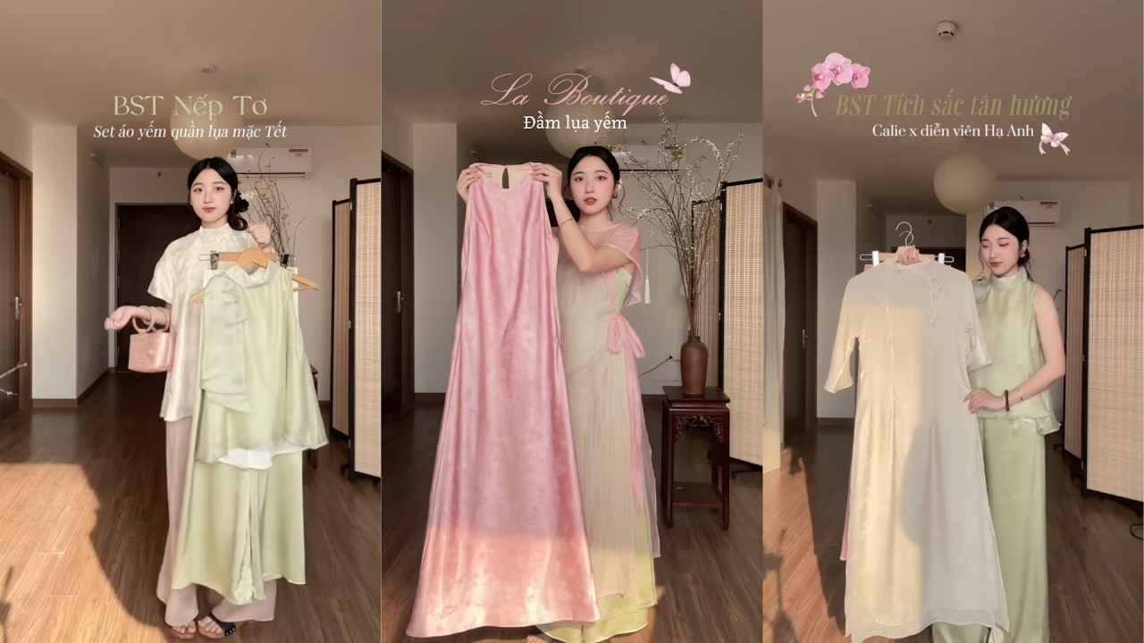 [Shopee Haul] Tổng Hợp Quần Áo Cho Các Nàng Nè:Bộ Đồ Mặc Nhà,Quần Độn Mông,Đầm Ren Dài Tay,Áo Dài...