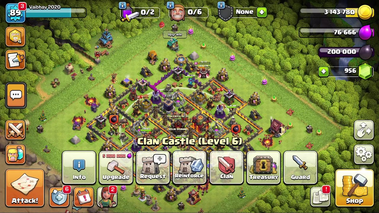 Upgrading my Home Village in Clash of Clans