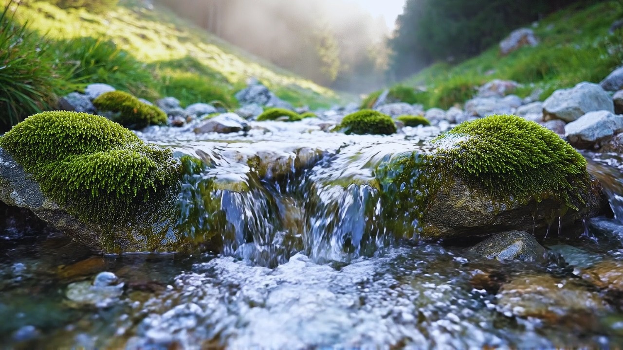 Calming River Ambience with Soft Music for Deep Sleep & Stress Relief