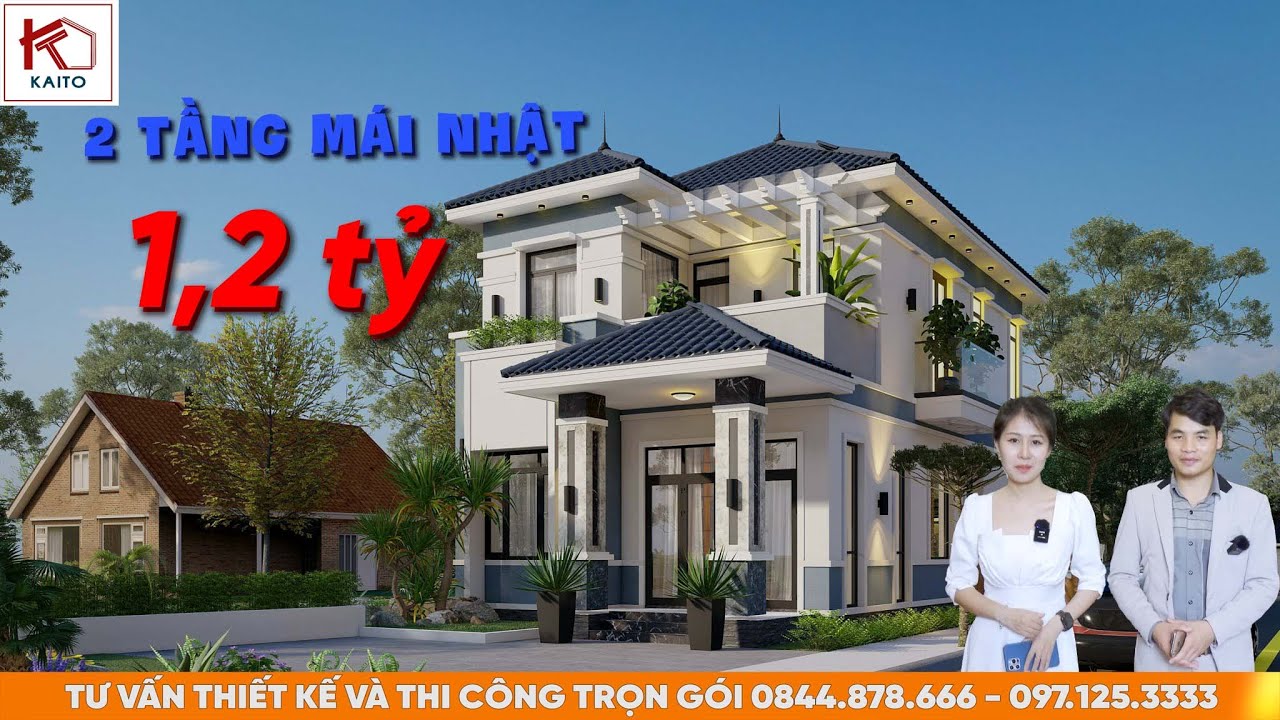THỰC TẾ CÔNG TRÌNH 2 TẦNG MÁI NHẬT CHI PHÍ XÂY DỰNG 1,2 TỶ, ĐẸP TỪ NGOÀI VÀO TRONG | KAITO 339
