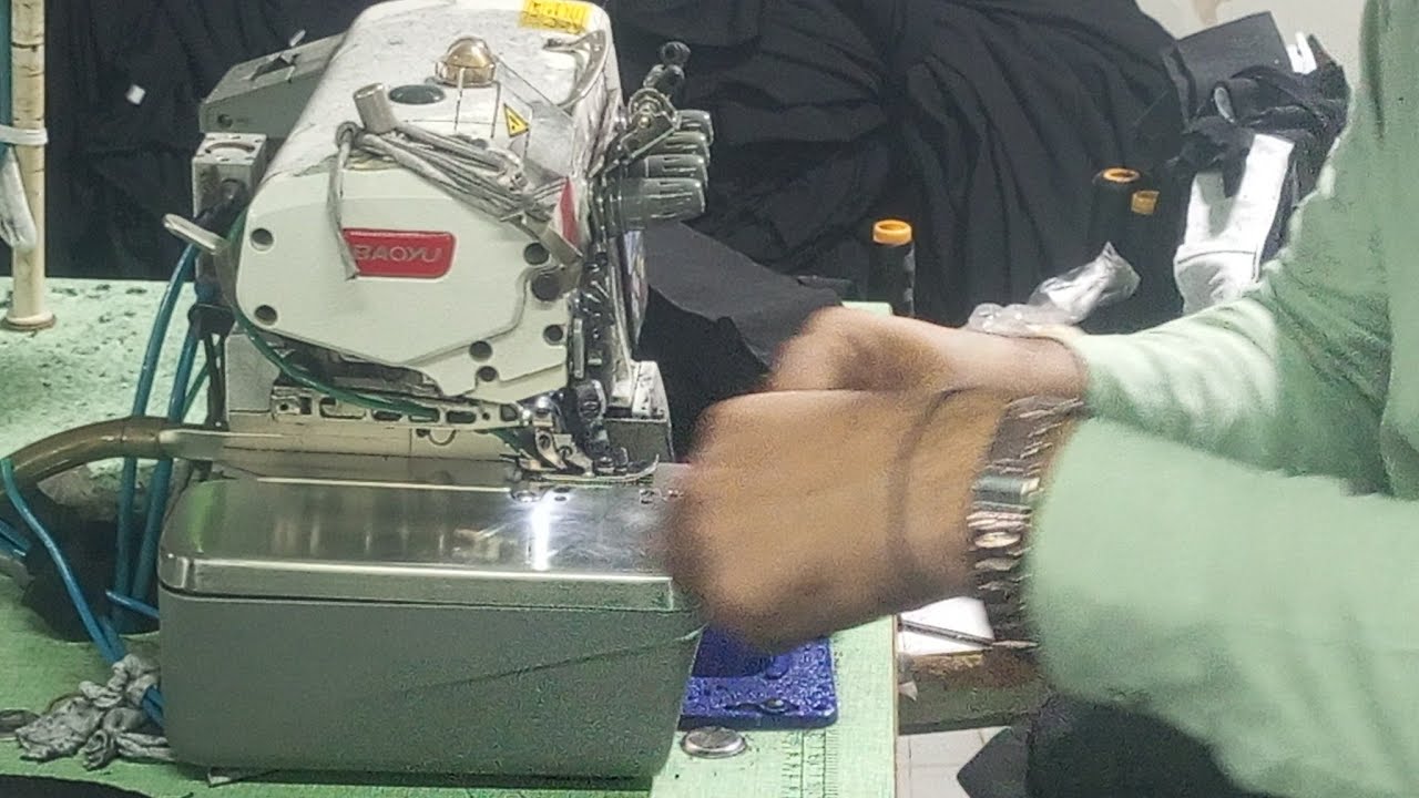 FASIL VLOG is live! garment factory stitching department single Jersey t-shirt neck attach overlock