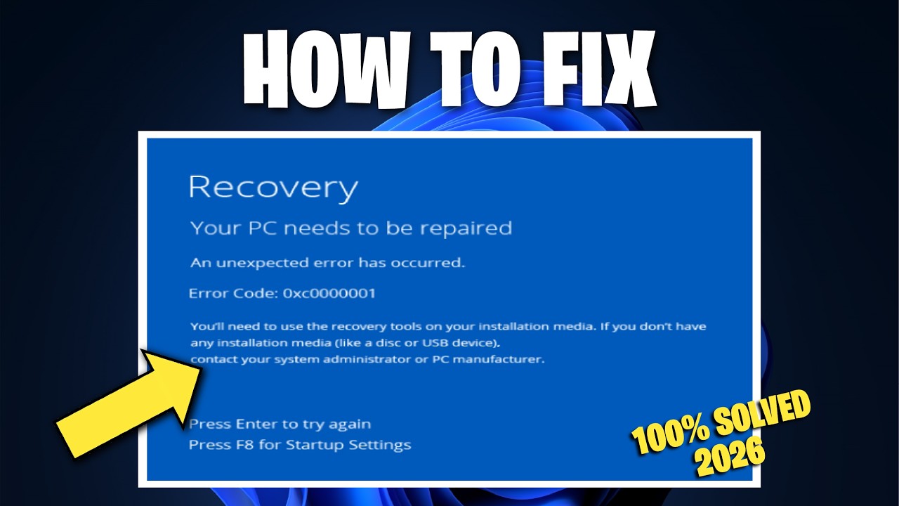 SOLVE Your PC Needs to Be Repaired Error Code 0xc000000e (Windows 10/11)
