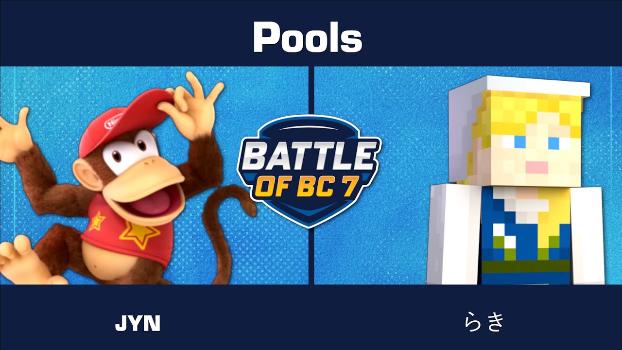 JYN (Diddy Kong) vs らき (Steve) - Pools - Ultimate Singles | BoBC7