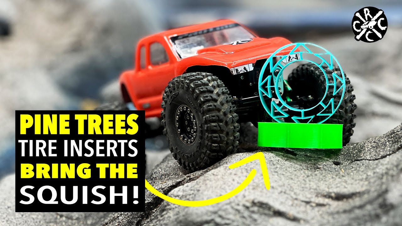 CCxRC Pine Trees Flexible Tire Inserts For The SCX24 & Other 1.0