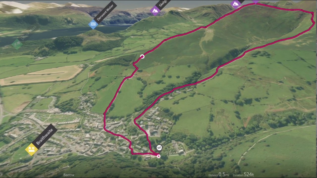 Barrow (North Western Lake District) - 3D fly-through