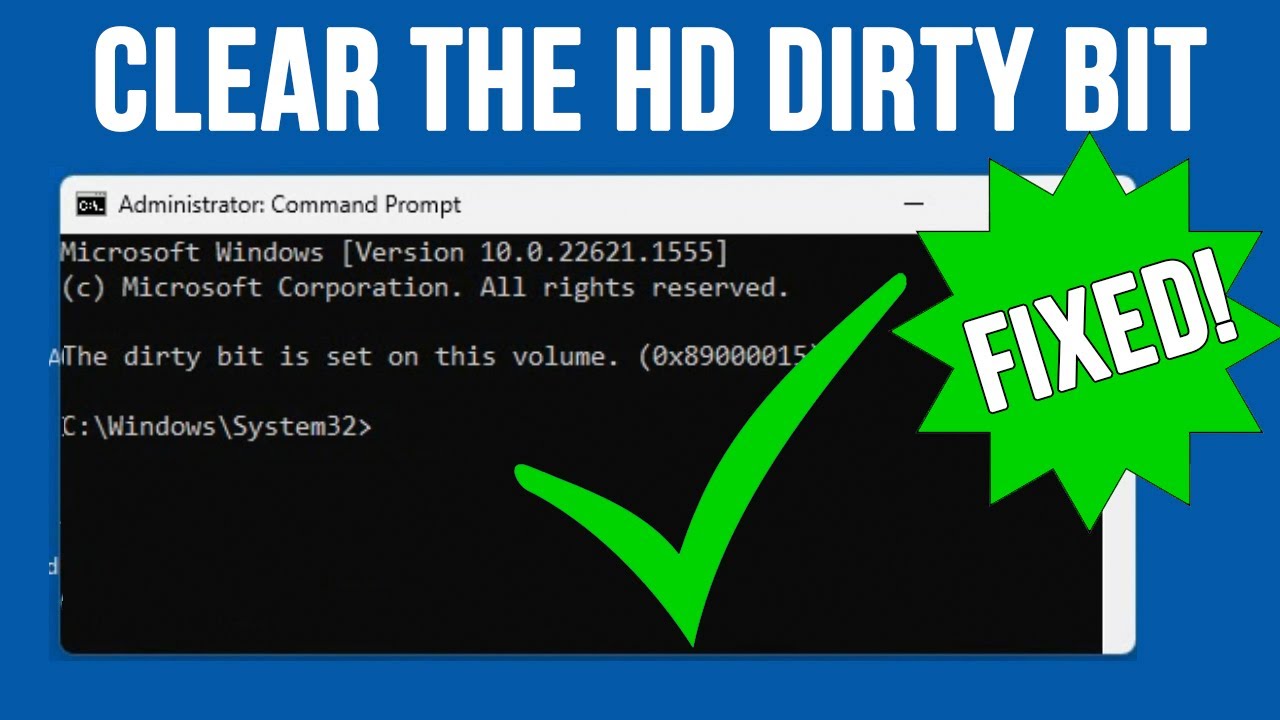 How to Clear the Dirty Bit on a Hard Drive so You Can Defrag it