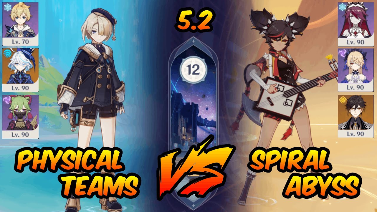 Can Two Physical Teams Beat 5.2 Spiral Abyss ? - Genshin Impact Freminet and Xinyan Physical Teams