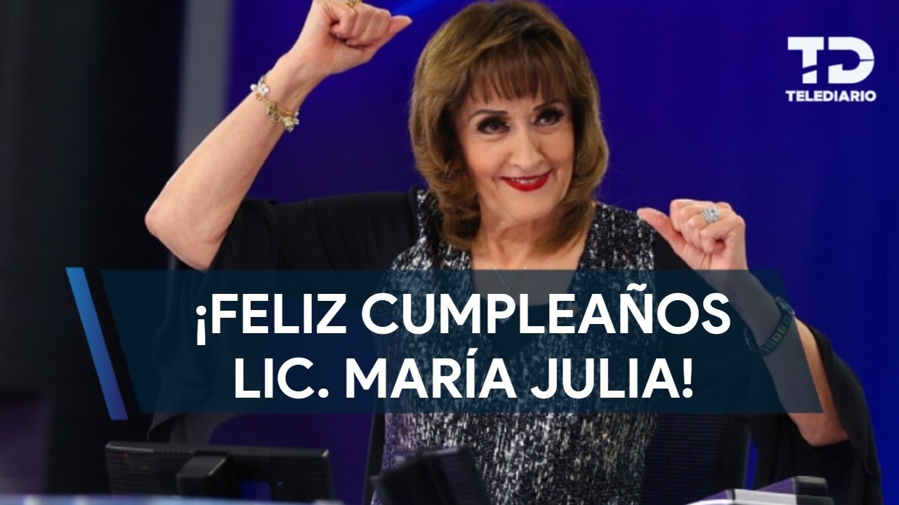 Conductores de Telediario Mediod&iacute;a le desean Feliz Cumplea&ntilde;os a la Lic.  Mar&iacute;a Julia Lafuente