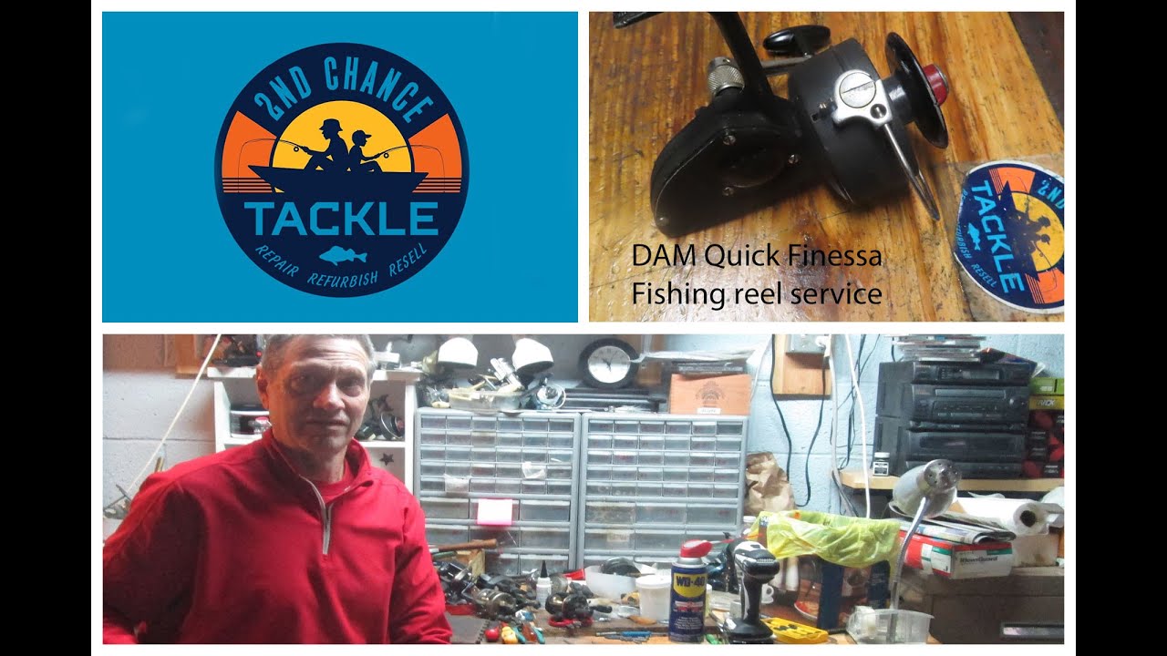 DAM Quick Finessa spin fishing reel how to take apart and service