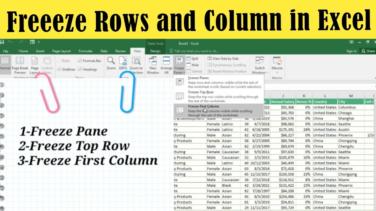 Mastering Freeze Panes in Excel: Freeze Rows and Columns in Excel