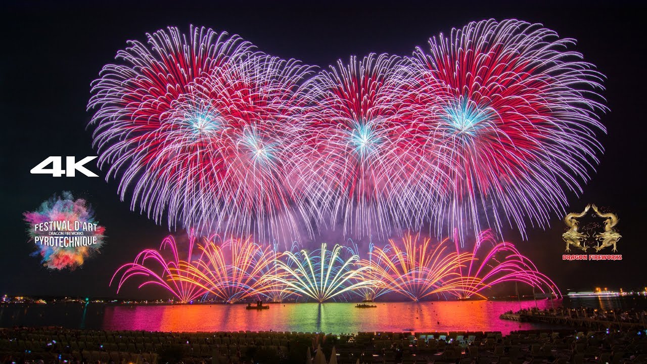 4K | Dragon Fireworks - Cannes 2018 Festival d'Art Pyrotechnique | Official video