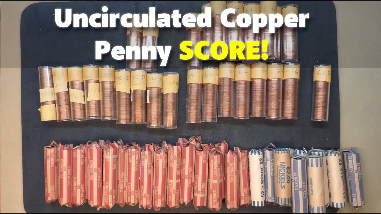 Uncirculated Copper Penny SCORE!  Collection Dump at local Bank!  Penny and Nickel Hunt