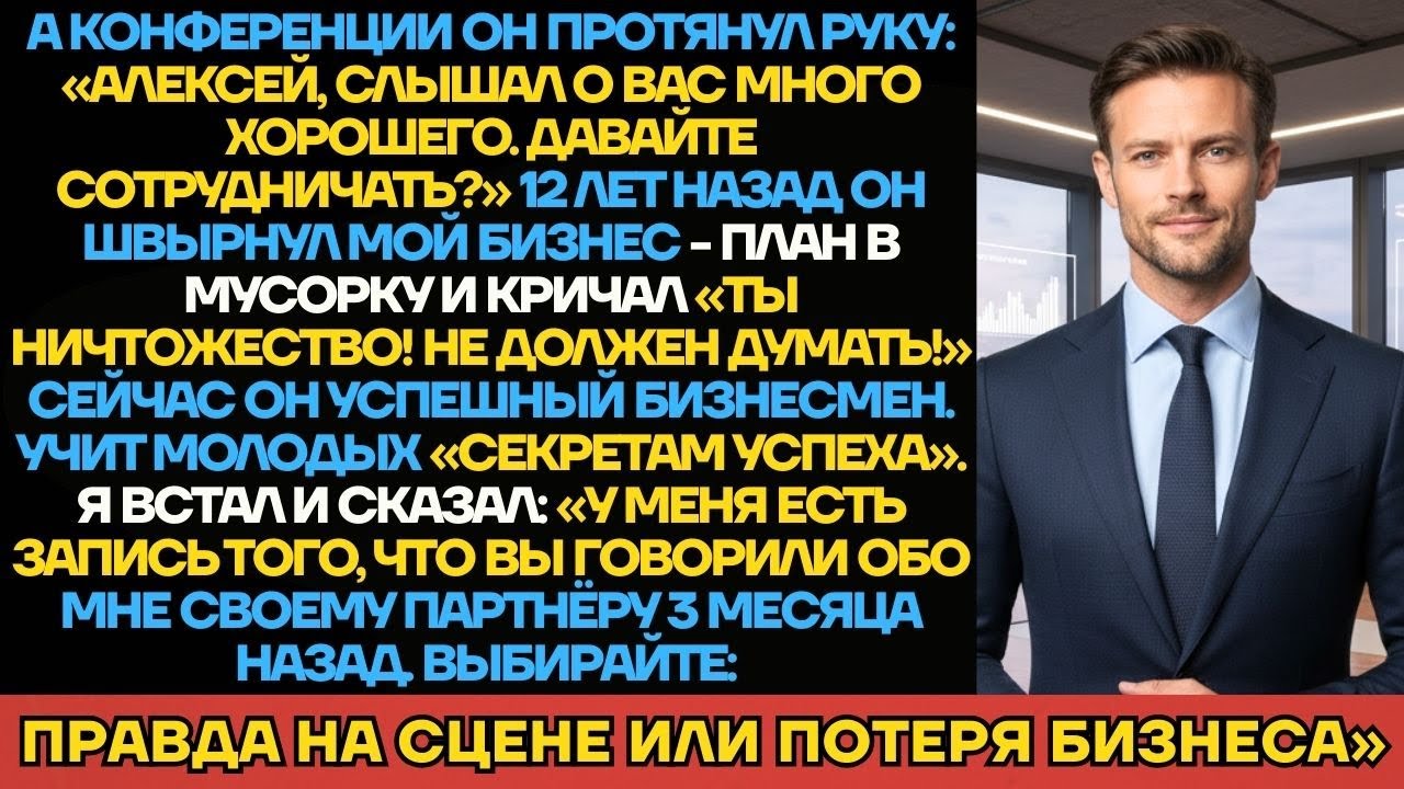 «Ты Ничтожество!» — Швырнул Начальник. Через 12 Лет Он Просил Работать Со Мной На Моей Конференции