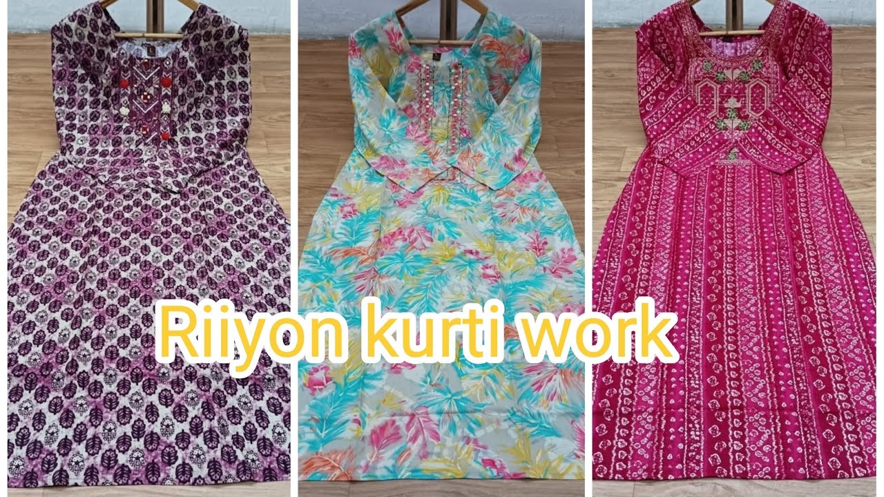 Riyon Kurti with Work m to XXL