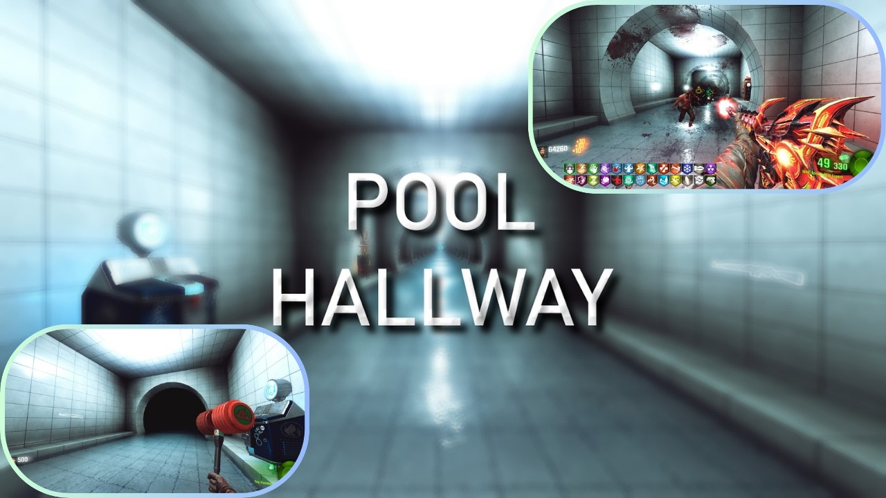 Pool Hallway (6/8 Difficulty Rating HARD) Might be the Best Hallway Map of the Year|| BO3 Zombies
