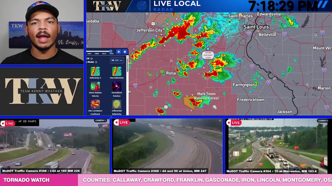 🔴 LIVE: TORNADO WATCH Issued &ndash;Tornadoes, Damaging Winds & Hail Possible | Live Cameras