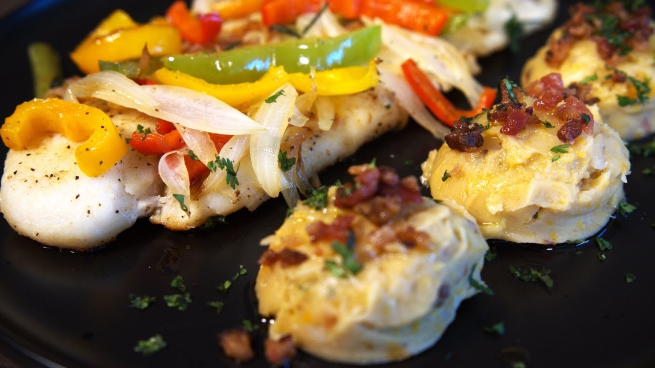 Majado de Yaut&iacute;a y Batata / Filete de Mero a la Sart&eacute;n