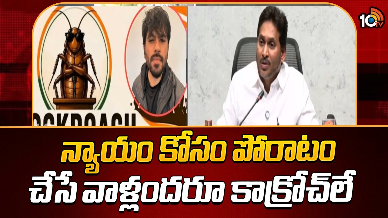 YS Jagan About Cockroach Janata Party | న్యాయం కోసం పోరాటం చేసే వాళ్లందరూ కాక్రోచ్&zwnj;లే | 10TV News