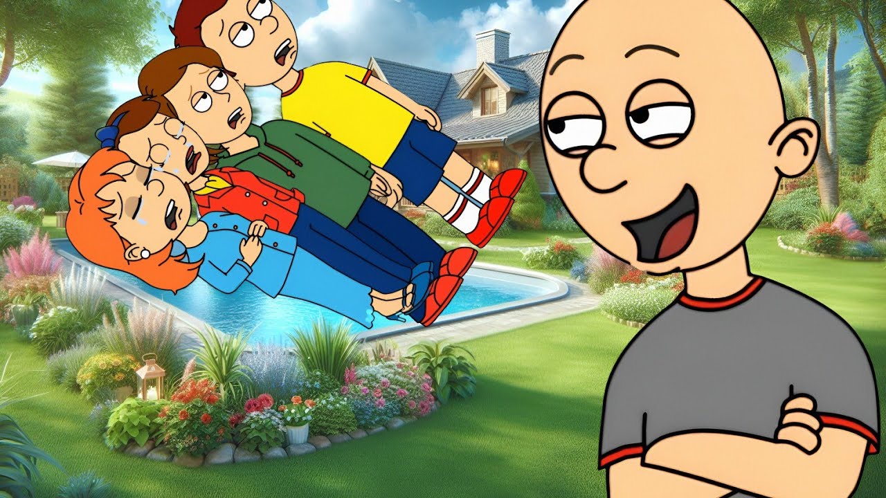 Classic Caillou Pushes His Family Into the Pool/Grounded