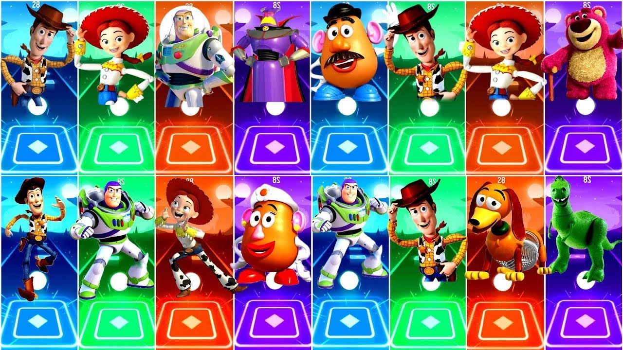 TOY STORY ALL TEAM 🆚 WOODY 🆚 JESSY 🆚  POTATO 🆚 BUZZ LIGHTYEAR 🆚 TILES HOP EDM RUSH,🎶Who Is Bes