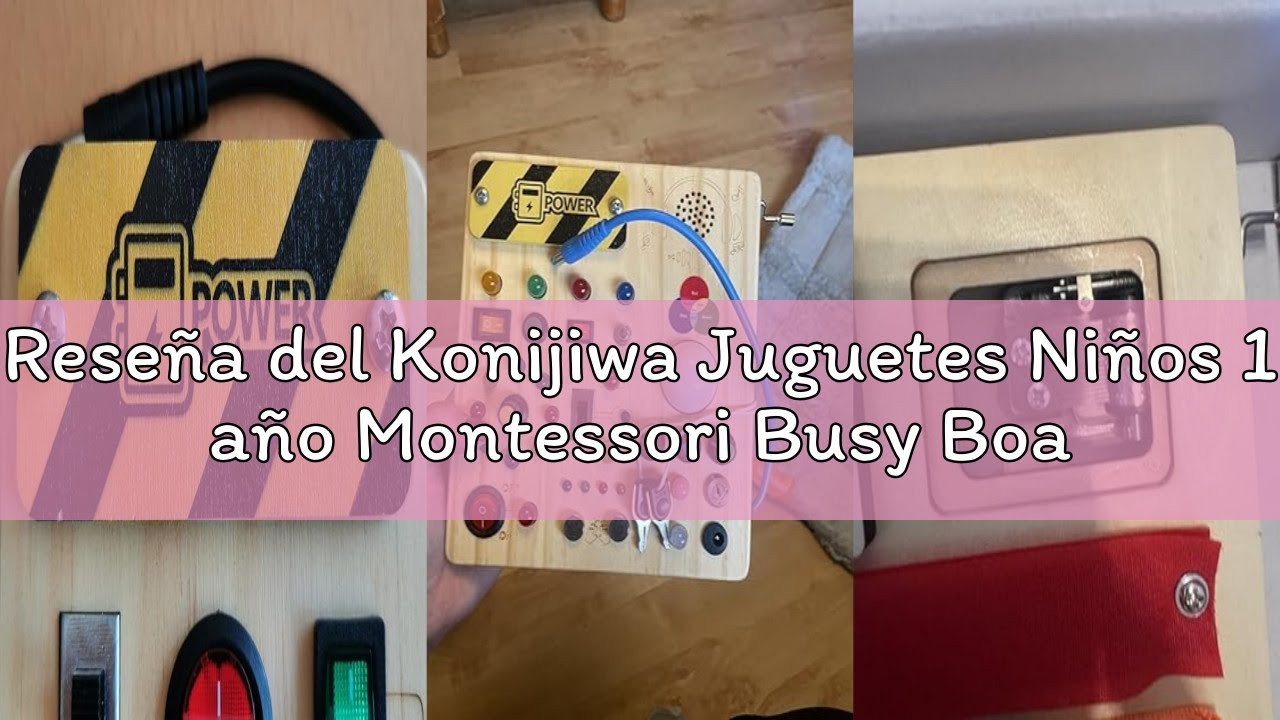 Reseña del Konijiwa Juguetes Niños 1 año Montessori Busy Board con 13 interruptores y 24 luces LED J