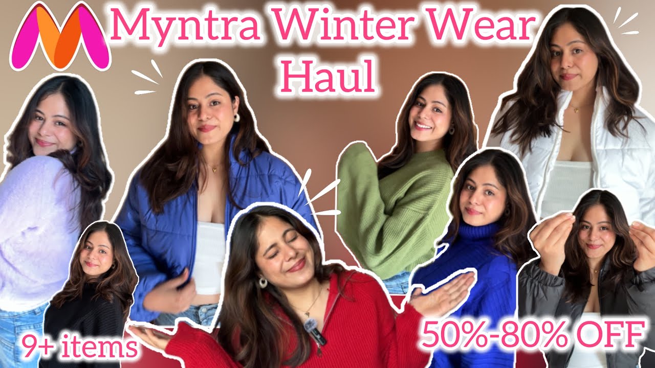 Myntra Winter Wear Haul Starting @ ₹800 😍| 9+ Affordable Sweater|Sweatshirt |Puffer Jacket&rsquo;s 80% OFF