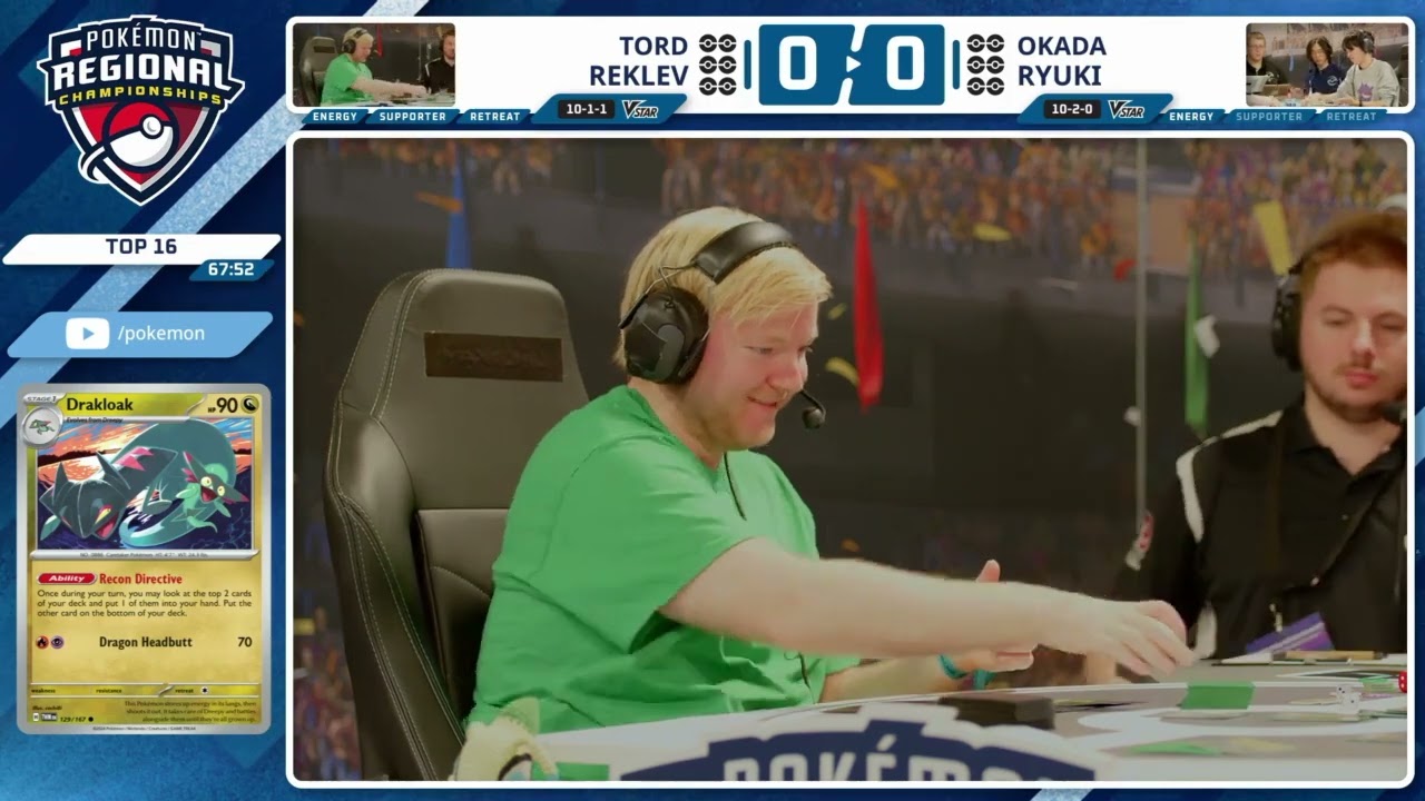 TOP16 Tord Reklev Vs Okada Ryuki 2025 Pokémon Dortmund Regional Championships