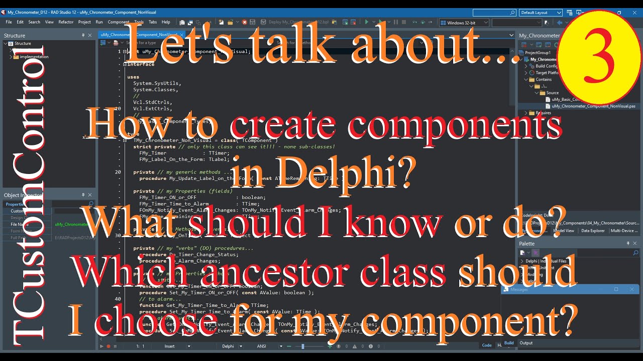 Delphi: Building components in VCL framework - Visual TCustomControl - 03