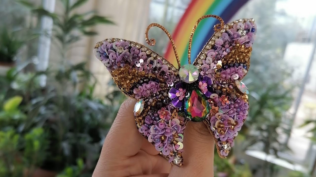 Handmade brooches 🍀 #брошь #azerbaijan #icehandmade #brooches #butterfly #pink  #elişi #masterclass