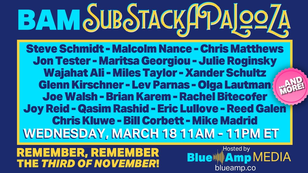 Midterms ARE Happening: 12-Hour Live Marathon | BAM SubstackaPalooza