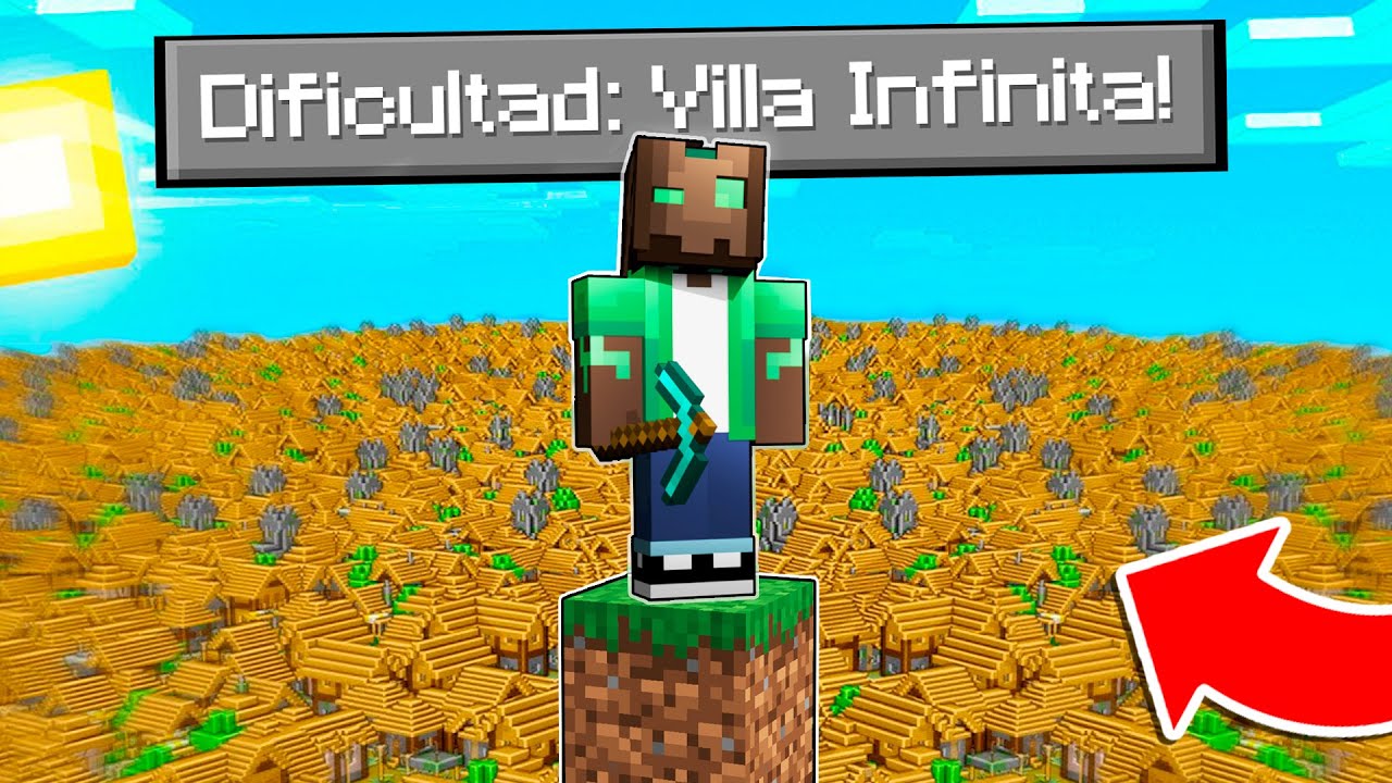 MINECRAFT pero EL MUNDO ES UNA ALDEA INFINITA! 😱🌎