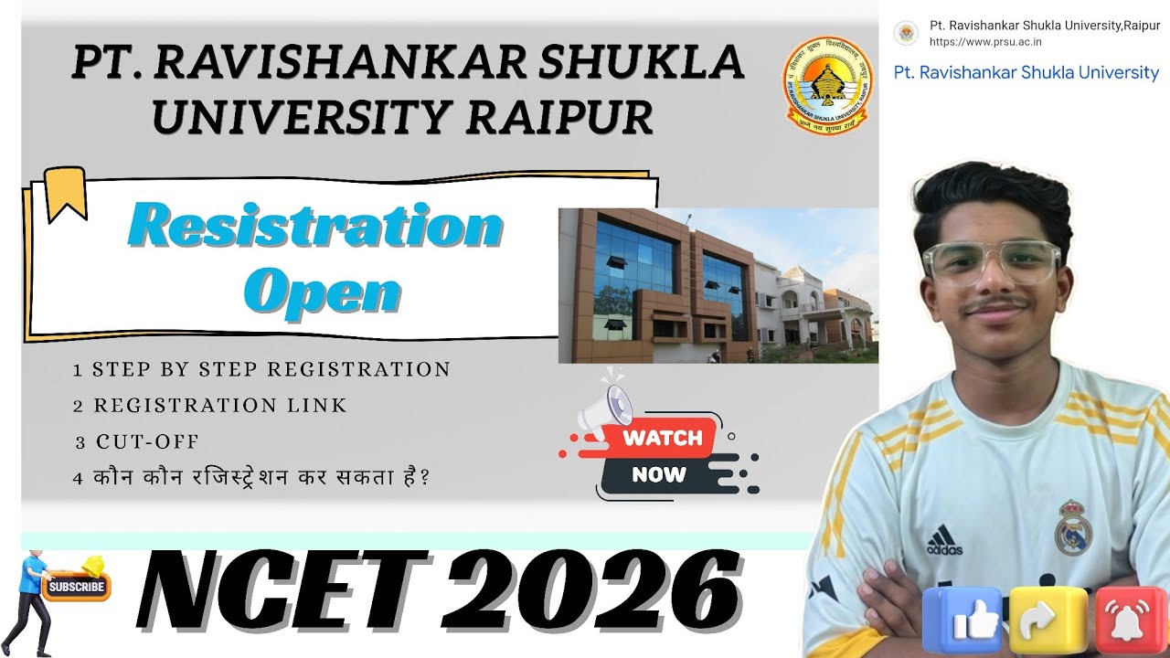 🔴 PRSU NCET 2026 Registration Started | Complete Information on Pandit Ravishankar Shukla Univers...