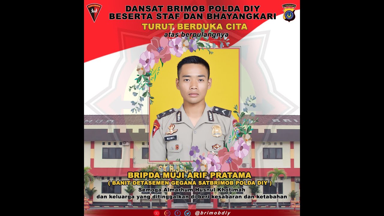 Upacara Persemayaman Personil Satbrimob Polda DIY